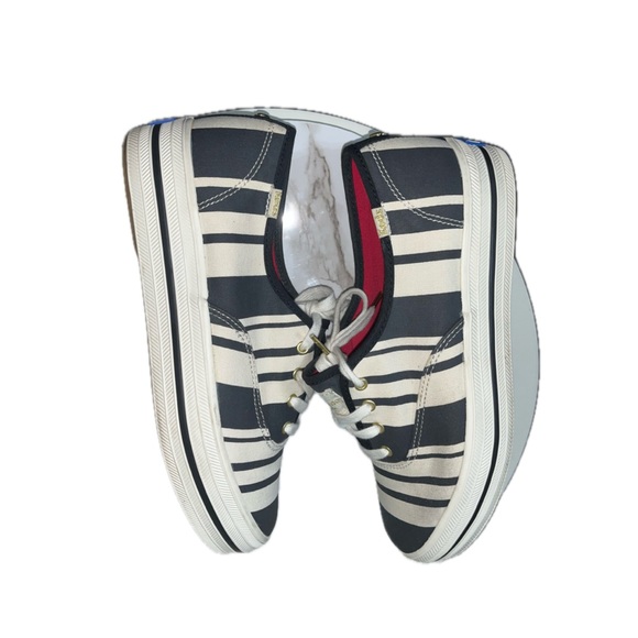 Keds For Kate Spade New York - Lace Up Black and White Tennis Shoes - SZ 8 - Picture 9 of 10